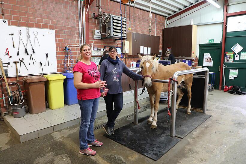 Gruppenbild, Personen mit Pferd