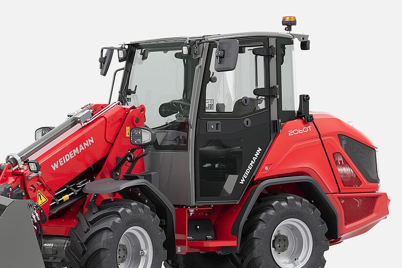 Weidemann telescopic wheel loader 2060T in studio, cabin