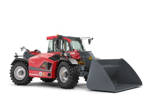 Weidemann telehandler T7042 with cargo bucket, studio