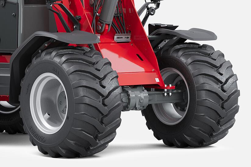 Weidemann telescopic wheel loader 4060T in studio, Differential lock