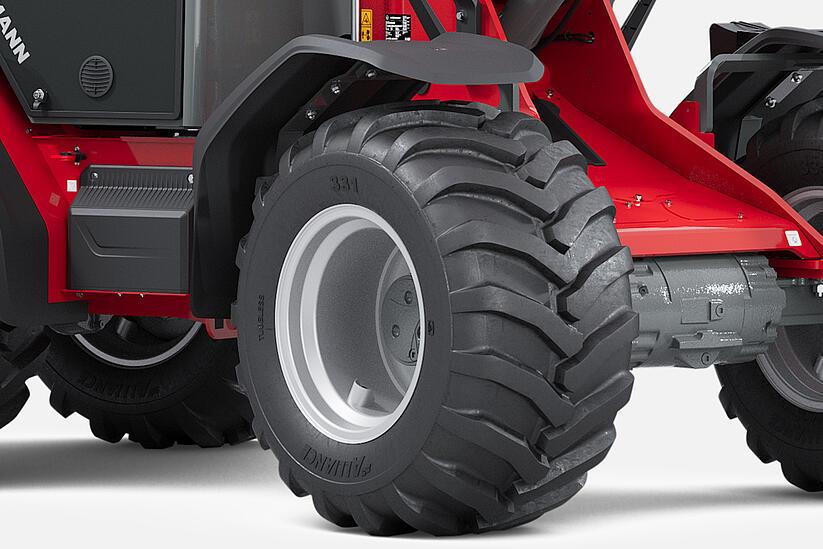 Weidemann telescopic wheel loader 4060T in studio, tyres