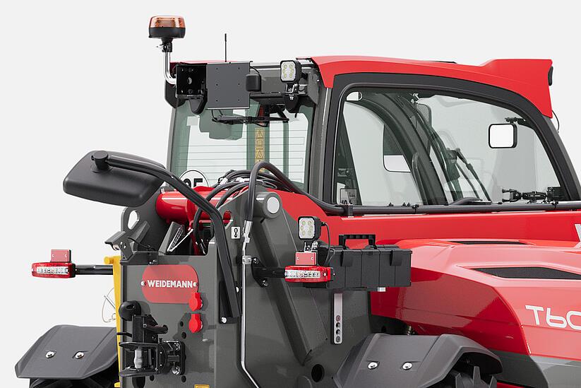 Weidemann telehandler T6025 in studio, Windshield heating