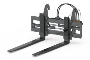 Weidemann attachment Pallet fork hydraulically adjustable