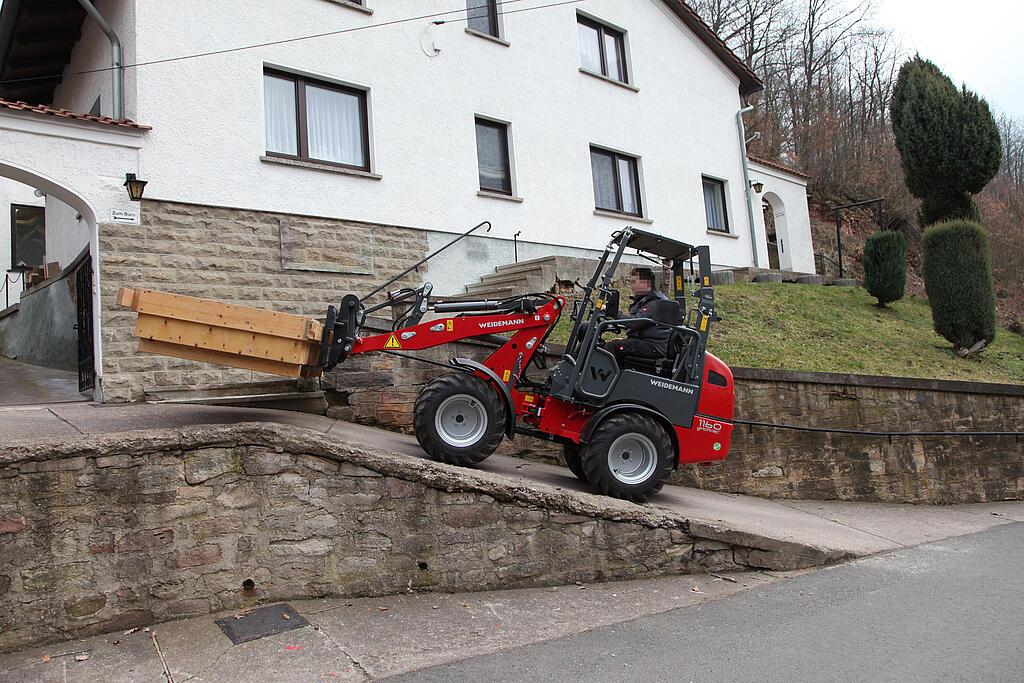 Weidemann 1160 eHoftrac im Einsatz