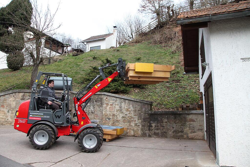 Weidemann 1160 eHoftrac im Einsatz