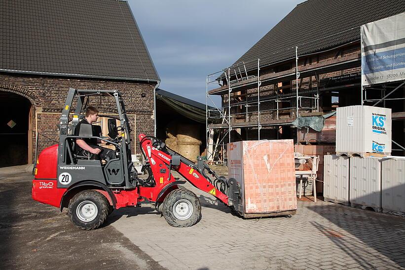 Weidemann 1160 eHoftrac im Einsatz