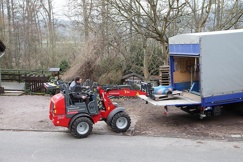 Weidemann 1160 eHoftrac im Einsatz