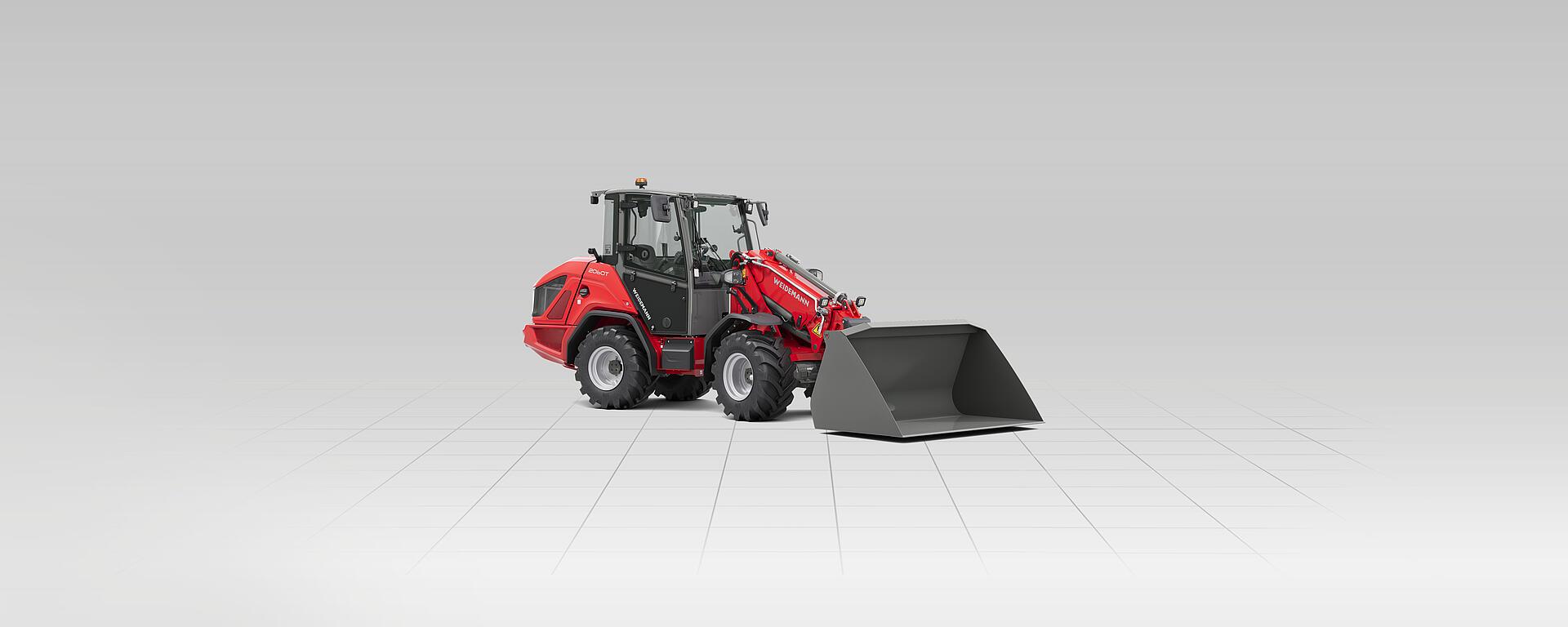 Weidemann telescopic wheel loader 2060T cabin with light goods bucket, application