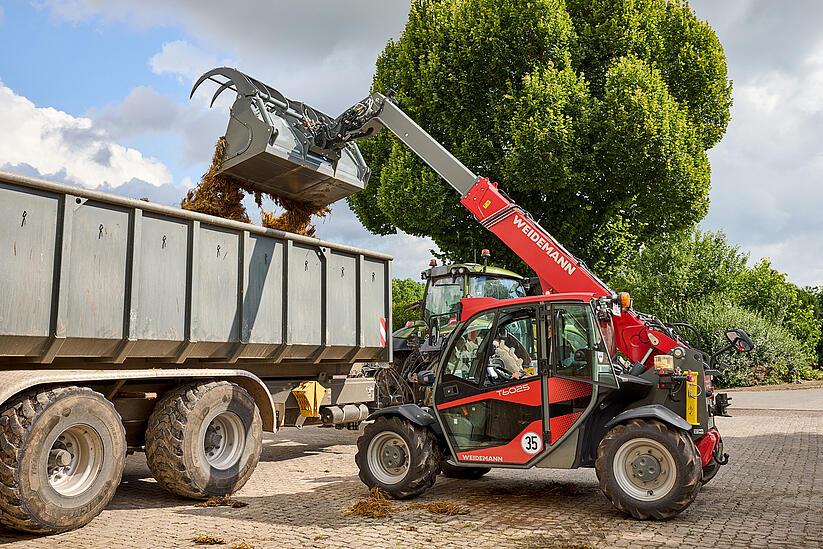 Weidemann telehandler T6025 in application, Flow sharing